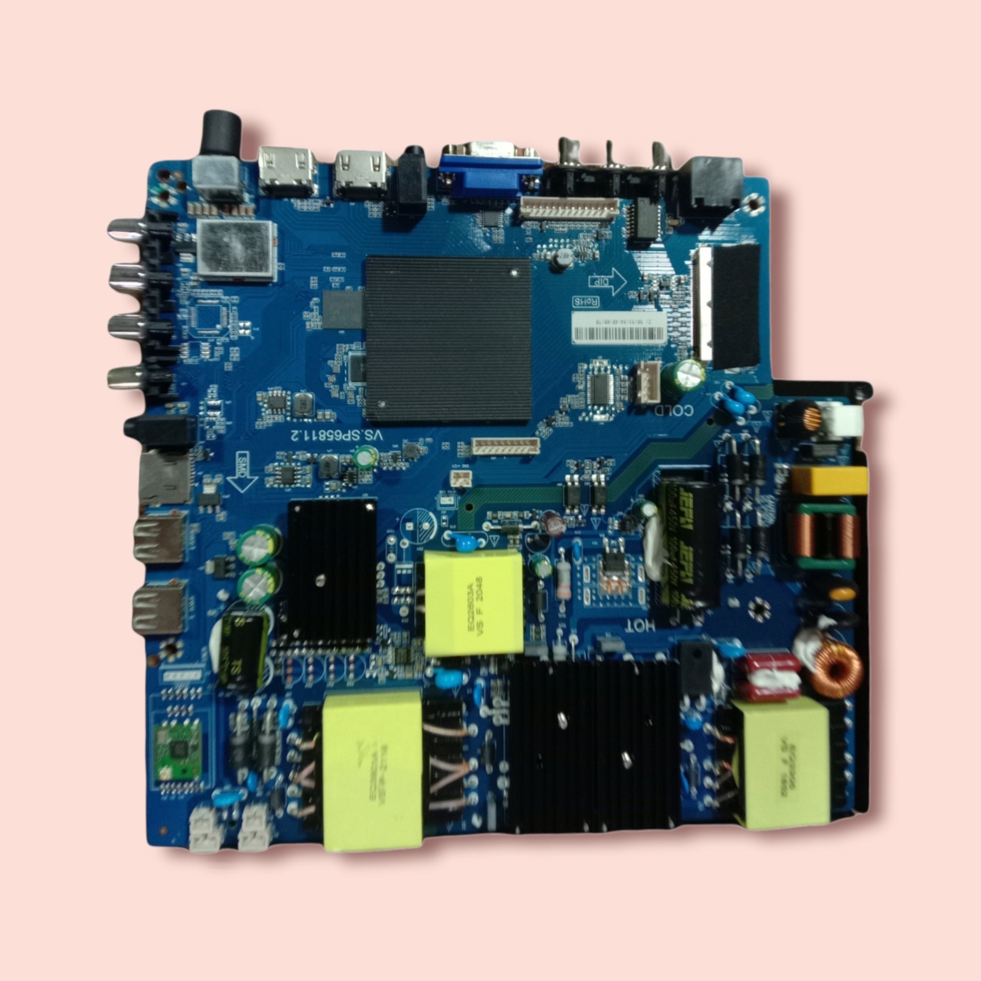 Universal Android 4K Smart TV Main Board VS.SP65811.2 with Remote for 50–65 Inch TVs