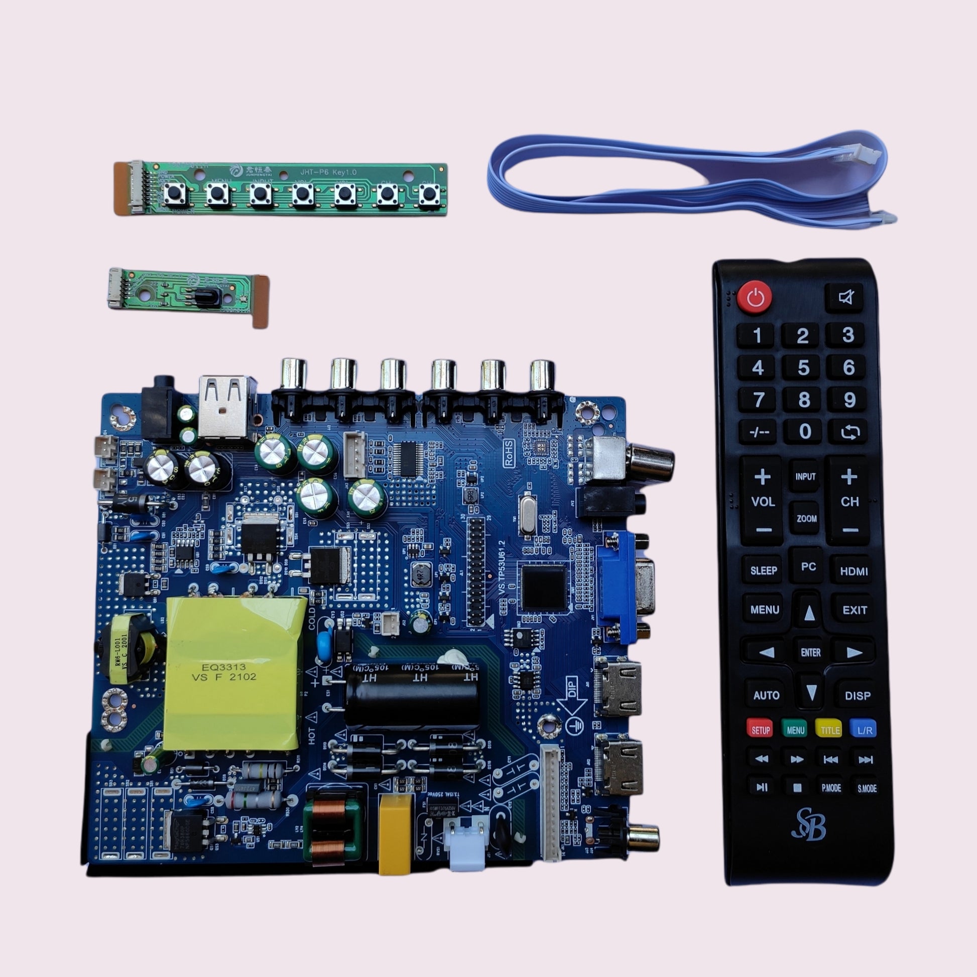 Universal TV Combo Board VS.TP53U61.2 board view — LCD LED 32 to 45 inch India Faritha 2026